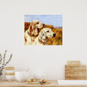 プリント: Arthur Wardleによる二つのセッター ポスター (キッチン)