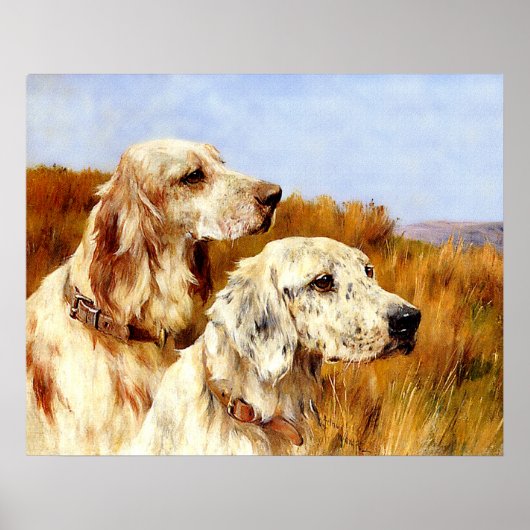 プリント: Arthur Wardleによる二つのセッター ポスター (正面)