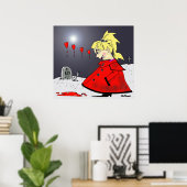 プリント「Bite-Size in the Graveyard」 - by Kev Moore ポスター (ホームオフィス)