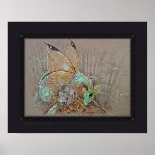 プリント- Butterfly Dragon & the Mouse ポスター (正面)