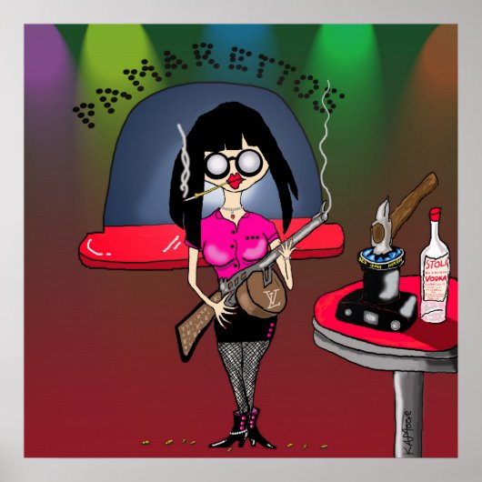 プリント「Pam-Pam La Rue」 - By Kev Moore ポスター (正面)