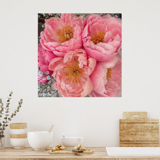 プリント | Peonies I (30"x30") (キッチン)
