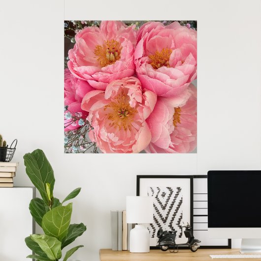プリント | Peonies I (30"x30") (ホームオフィス)