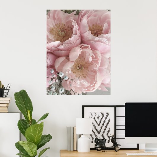 プリント | Peonies III - 24in x 32in (ホームオフィス)