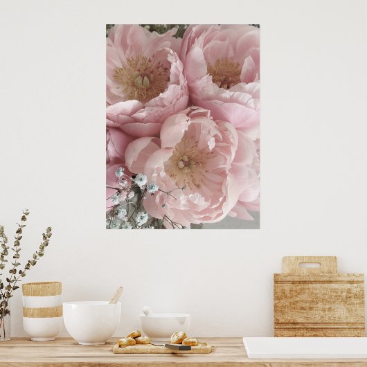 プリント | Peonies III - 24in x 32in (キッチン)