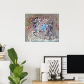 プリント- Unicorn Fairy Valentine ポスター (ホームオフィス)