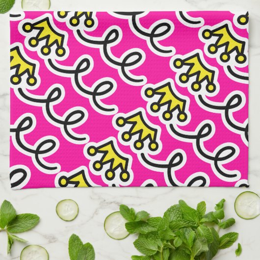 プリンパーソナライズされたセスクラウン付きキッチンタオル キッチンタオル (折り畳み)