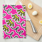 プリンパーソナライズされたセスクラウン付きキッチンタオル キッチンタオル (四つ折り)