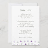 プリンプルで月に浮かぶロマンチックな子猫たち ノートカード (裏面)