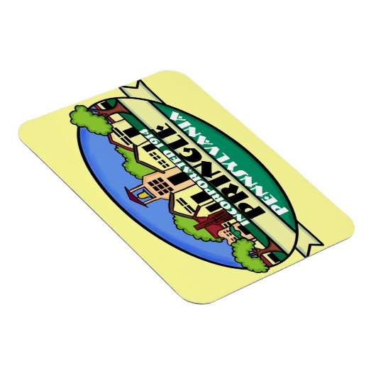 プリンルペンシルバニア州小さな町の土産マグネット マグネット (右側)