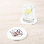 プリン付きカクテルコースター – "Make Mine a Double" コースター (側面)