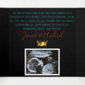 プリン王室のス·ベビー·シャワー赤|Prince Baby Shawer Red|Green|金ゴー 三つ折りプログラム (内部中)