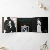 プリン王室のス·ベビー·シャワー赤|Prince Baby Shawer Red|Green|金ゴー 三つ折りプログラム (内部)