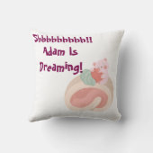 プリン糞便クロワッサンパーソナライズされた枕 クッション (裏面)