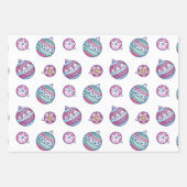 プリン飾グとブルースのクリスマスオーナメント ラッピングペーパーシート (正面3)