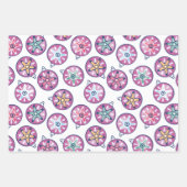 プリン飾グとブルースのクリスマスオーナメント ラッピングペーパーシート (正面)