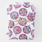 プリン飾グとブルースのクリスマスオーナメント ラッピングペーパーシート (インサイチュ)