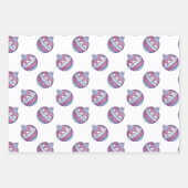 プリン飾グとブルースのクリスマスオーナメント ラッピングペーパーシート (正面3)