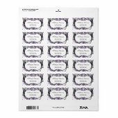 プリン、白黒シックなビジネス住所 シール (フルシート)