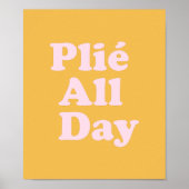 プリーオールデイおもしろいバレエダンサーバレリーナことわざ ポスター (正面)