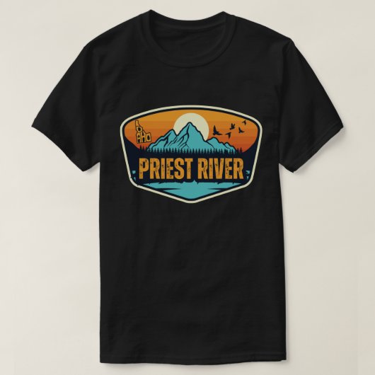 プリースト・リバー (アイダホ州) Tシャツ (デザイン正面)