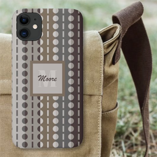 プリーツストライプ付き電話 – ブラウングラデーションケース Case-Mate iPhoneケース