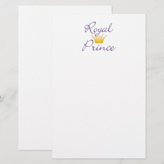 プリ王室のンス 便箋 (正面/裏面)