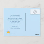 プリ王室の男魅力的生誕生日サンキューカード ポストカード (裏面)