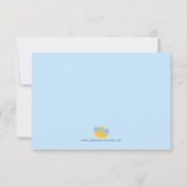 プリ王室の男魅力的生誕生日サンキューカード 招待状 (裏面)