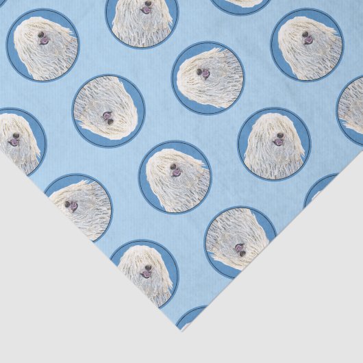 プリ絵を描ホワイトクリームカワイイオリジナルドッグアート 薄葉紙 (詳細)