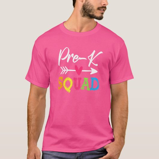 プリKスクワッド 幼稚園の初日 バックトゥスクール Tシャツ (正面)