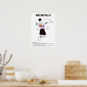 プルアップ – エクササイズ – 筋肉解剖図 ポスター (キッチン)