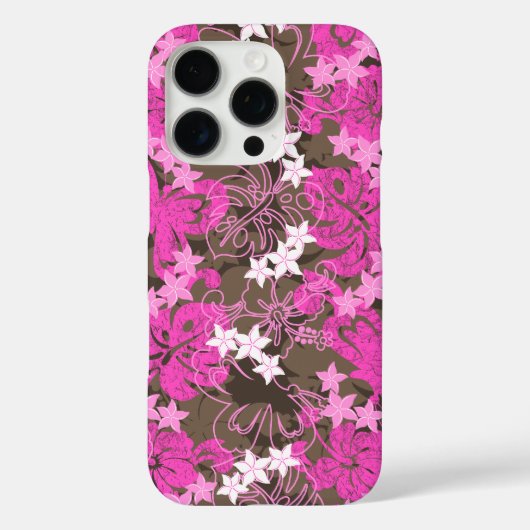 プルエレフアバタフライハイビスカスハワイアンピンク Case-Mate iPhoneケース (裏面)