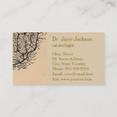 プルキンエニューロンスケッチ – セピア神経科医 名刺 (裏面)