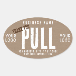 プルサンキュー素朴チャームクラフト紙事業 楕円形シール