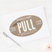 プルサンキュー素朴チャームクラフト紙事業 楕円形シール (封筒)