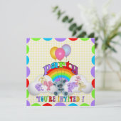 プルシエアニマルキッド誕生日招待状 招待状 (スタンド正面)