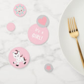 プルシエポニーピンクガールベビーシャワー コンフェッティ (グループ)