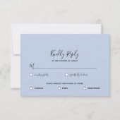 プルシャンブルー＋ペリウィンクルブルーの水彩花イラストの招待状 招待状 (正面)