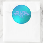 プルシュドルフィン11ラウンドステッカー ラウンドシール (バッグ)