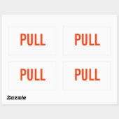 プルステッカー 長方形シール (シート)