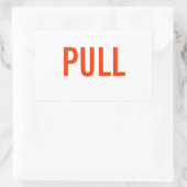 プルステッカー 長方形シール (バッグ)