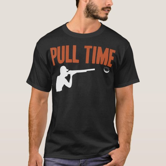 プルタイムトラップ射撃用クレー Tシャツ (正面)
