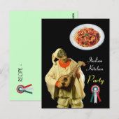 プルチーネイタリアンラキッチンパーティーブラックレシピ ポストカード (正面/裏面)