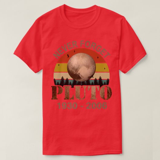 プルトネベ忘れス科学おもしろい宇宙 Tシャツ (デザイン正面)