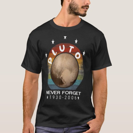 プルトノー忘れ宇宙科学ヴィンテージデザイン Tシャツ (正面)