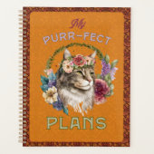 プルフェクト計画メインCoon黄色がかった茶色 プランナー手帳 (正面)