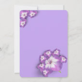 プルプエレガントムーン薄紫アーチフローラブライダルシャワー 招待状 (裏面)