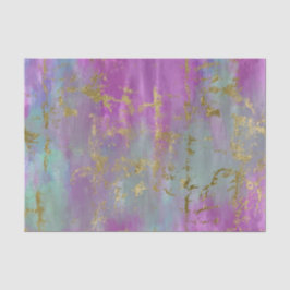 プルプル、ブルース、および金ゴールドデコパージュ紙 薄葉紙