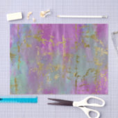 プルプル、ブルース、および金ゴールドデコパージュ紙 薄葉紙 (クラフト)